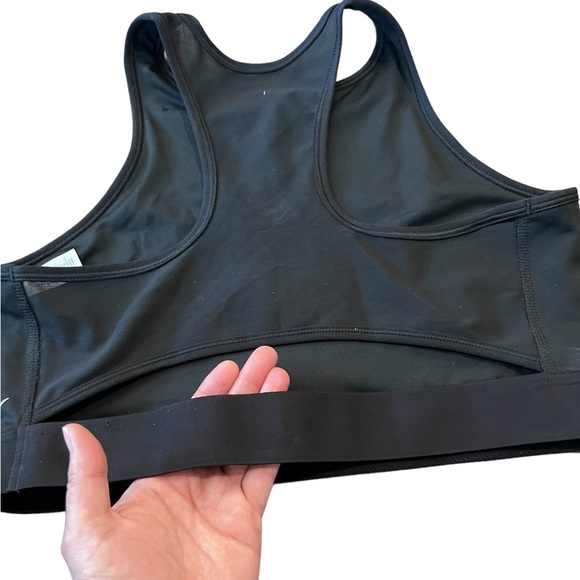 Nike Black Sports Bra Black with Stripes Size Large - Picture 3 of 11